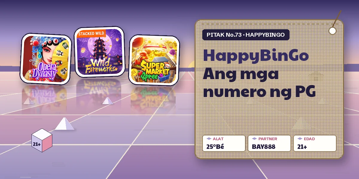 HappyBinGo slots: talahanayan ng RTP, hit rate at volatility ng PG SOFT